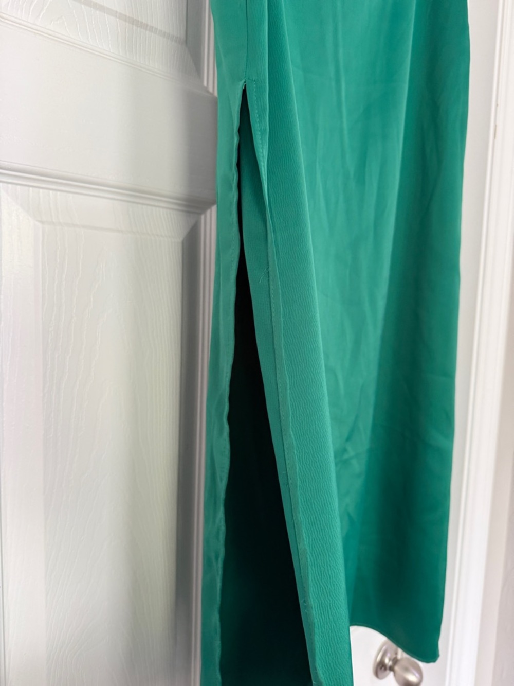 Lulus High-Slit Emerald Green Maxi Skirt - Picture 4 of 6